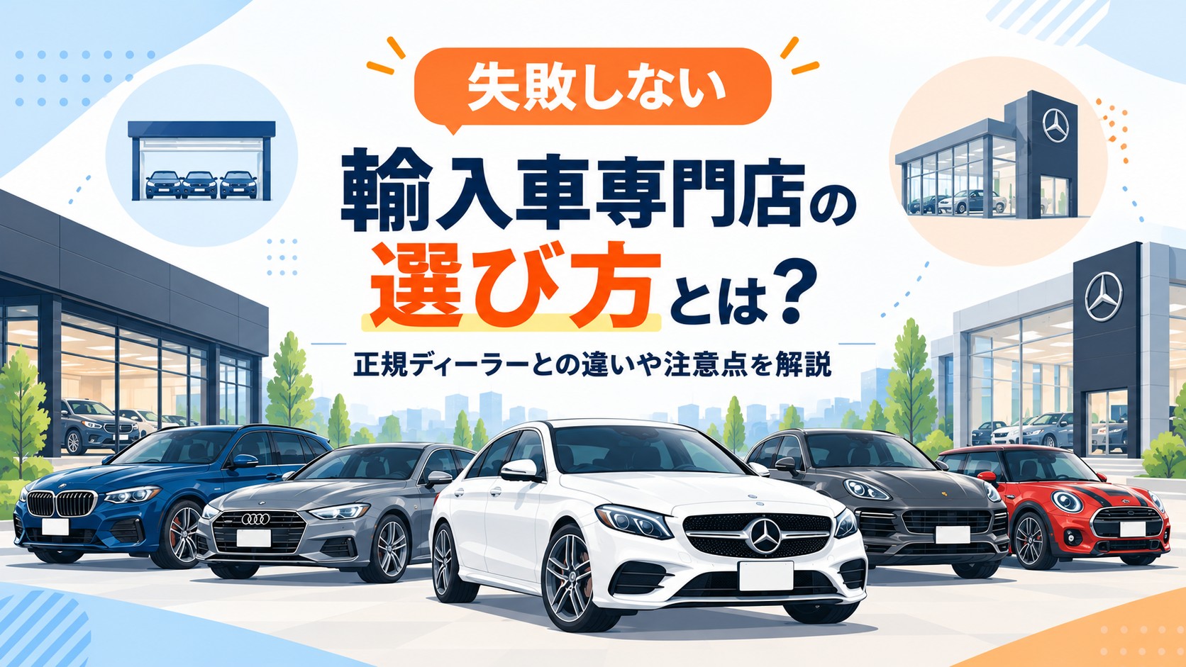 失敗しない輸入車専門店の選び方とは？正規ディーラーとの違いや注意点を解説